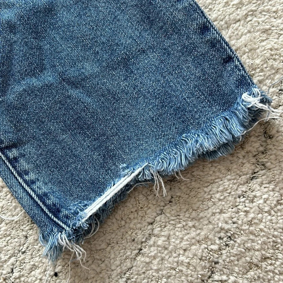 J Brand Blue Jules High Rise Straight  Jeans In Sympathy Destruct size 28 - Picture 10 of 10